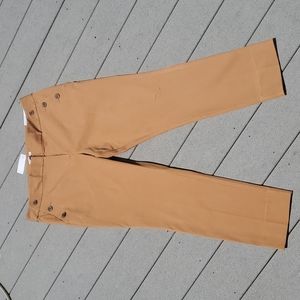 LOFT Camel Skinny Pants with Button Accents